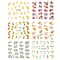 Wrapables Nail Art Water Nail Stickers Water Transfer Stickers / Nail Art Tattoos / Nail Art Decals, Colorful Flowers (6 Sheets)